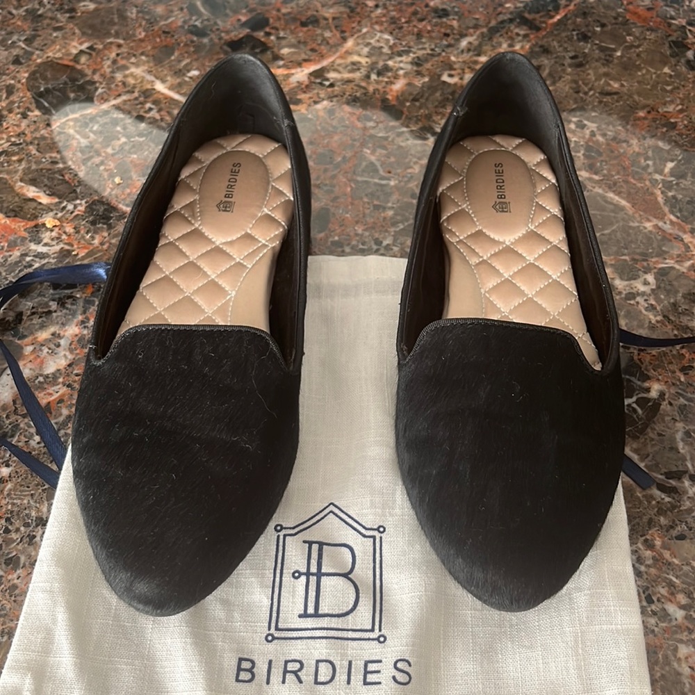 Birdie, The BlackBird . Black Calf hair .Size 8.5. Worn once.